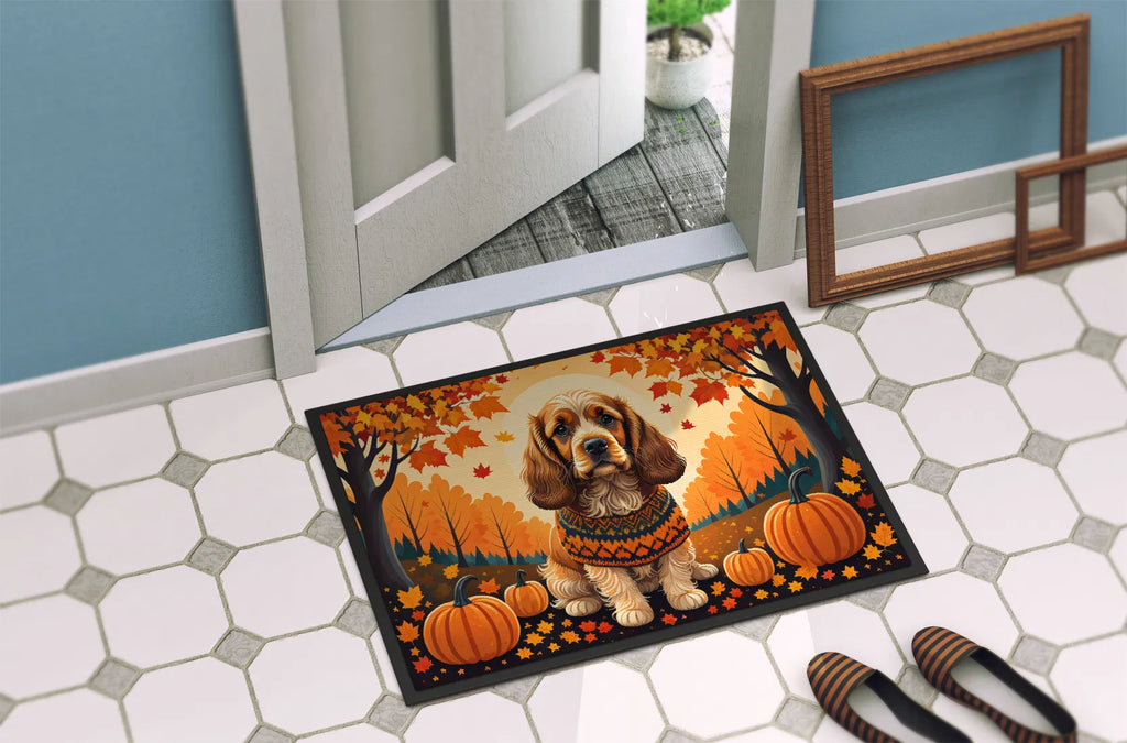 Cocker Spaniel Fall Doormat Front Door Mat Indoor Outdoor Rugs