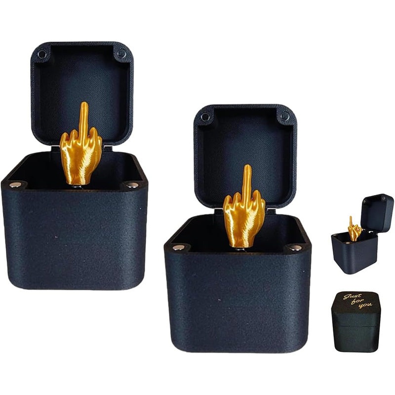 Middle Finger Up Surprise Gift Box, Funny Prank Ring Box, Novelty Gift