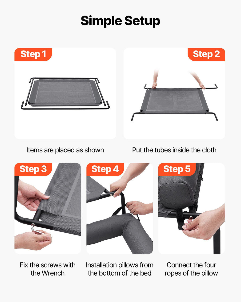 Elevated Dog Bed For Large Dog Portable Raised Dog Cot With Pillow XL