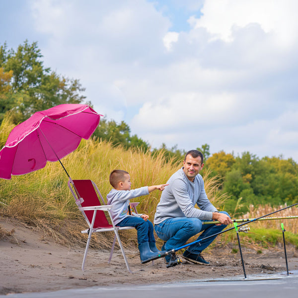 Folding Beach Chair with Detachable Umbrella