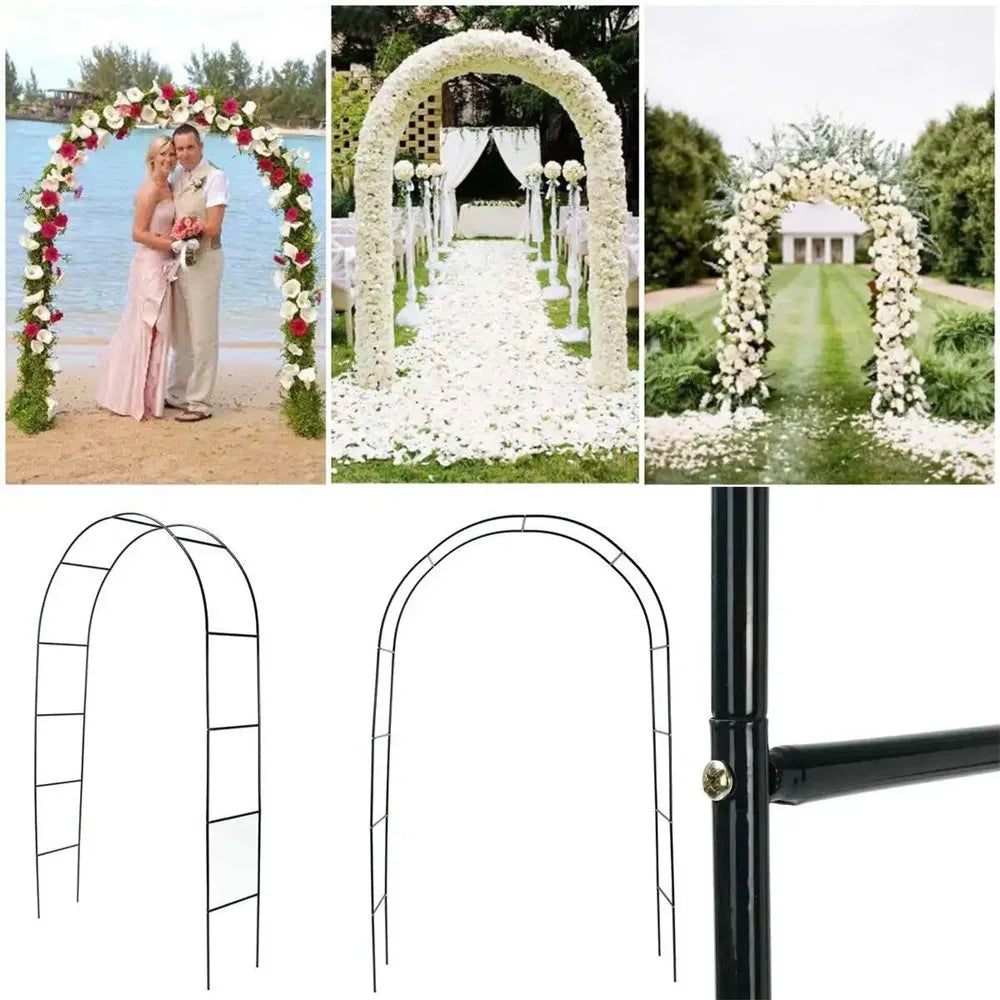 7'8" H X 4'5" W Metal Garden Arch Trellis,adjustable Arbor Trellis