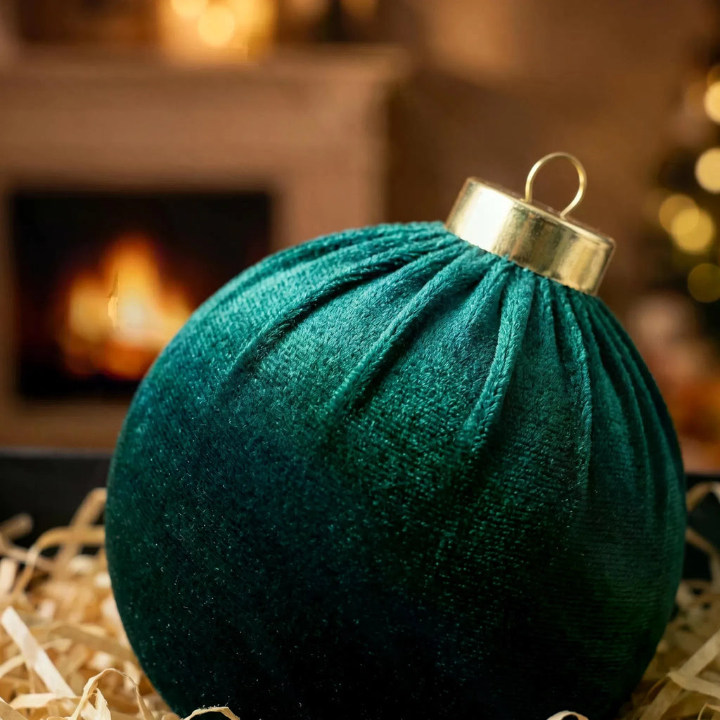 12-Piece Velvet Christmas Ornament Set, 80 mm