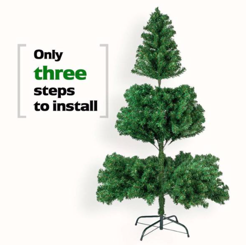 Green 5.5ft 850 Branches PVC Christmas Tree