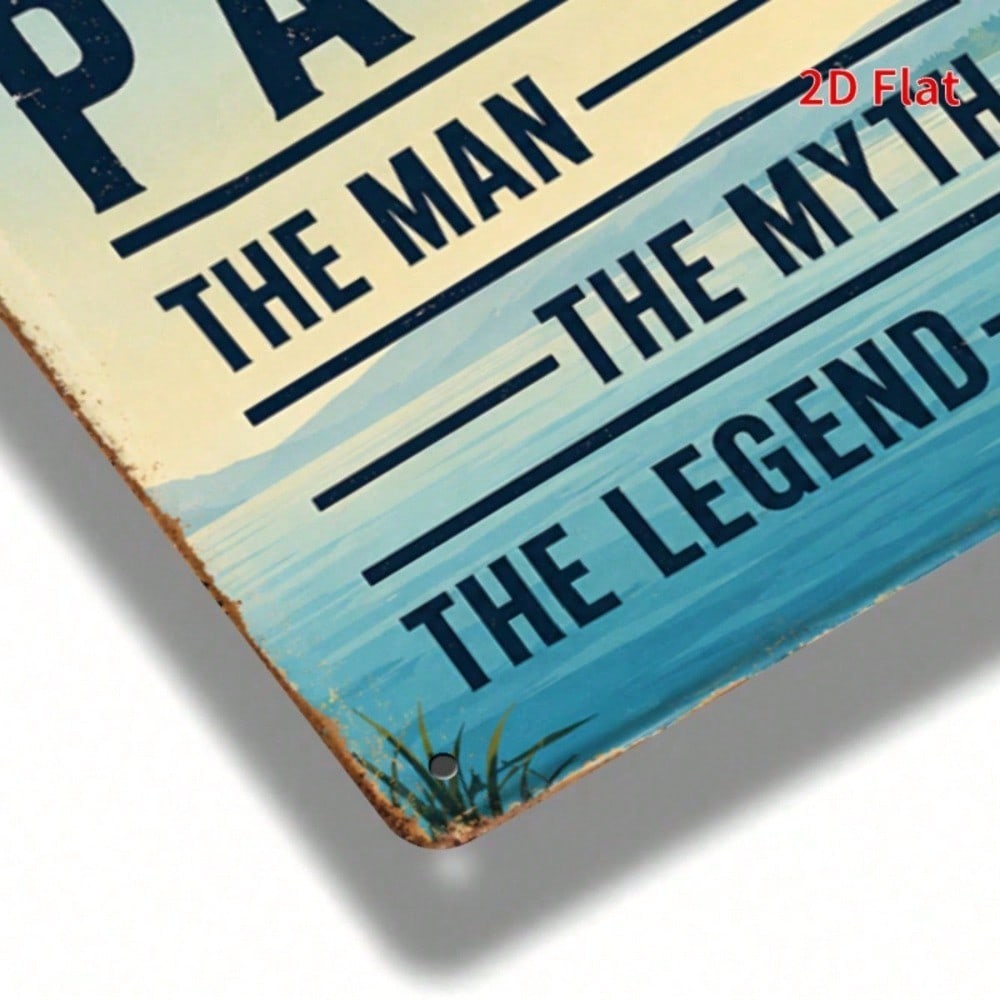 Papa The Man The Myth The Legend Sign, Lake View Bronze 2D Father's Day
