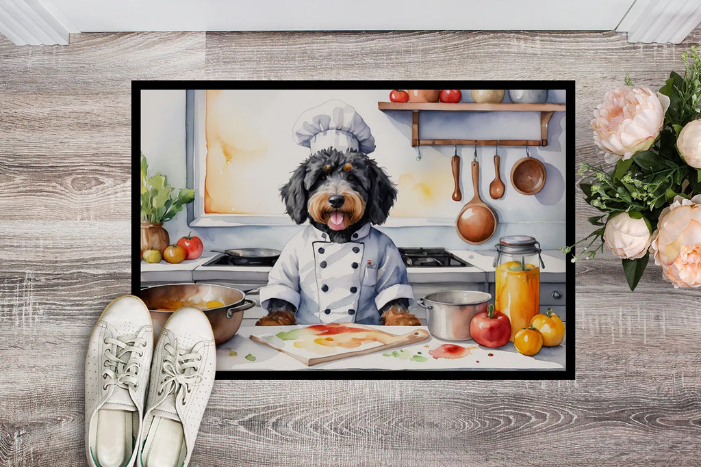 Bernedoodle The Chef Doormat Front Door Mat Indoor Outdoor Rugs