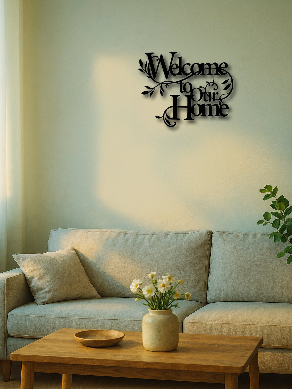 1PC Vintage Rustic Metal'welcome To Our Home'wall Sign,farmhouse Decor