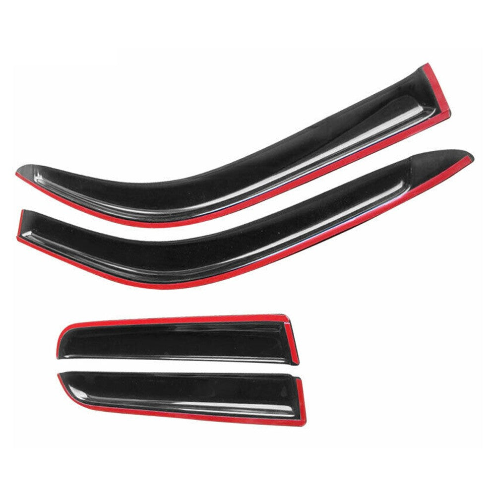 Fits 04-12 GMC Canyon Crew Cab Window Visors Rain Sun Guard Vent 4Pc Set