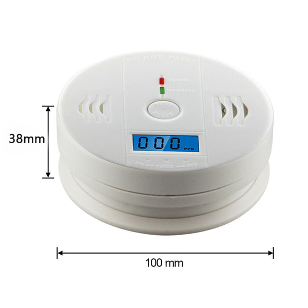 LCD Display CO Carbon Monoxide Gas Detector Device Home Safety Alarm