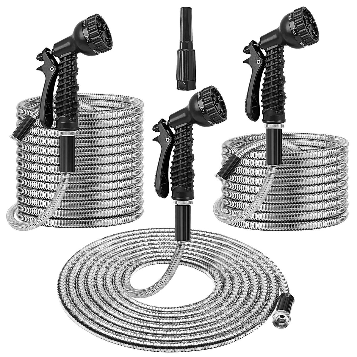 25FT-50FT-100FT Options -- 1Pc Heavy Duty Stainless Steel Garden Hose