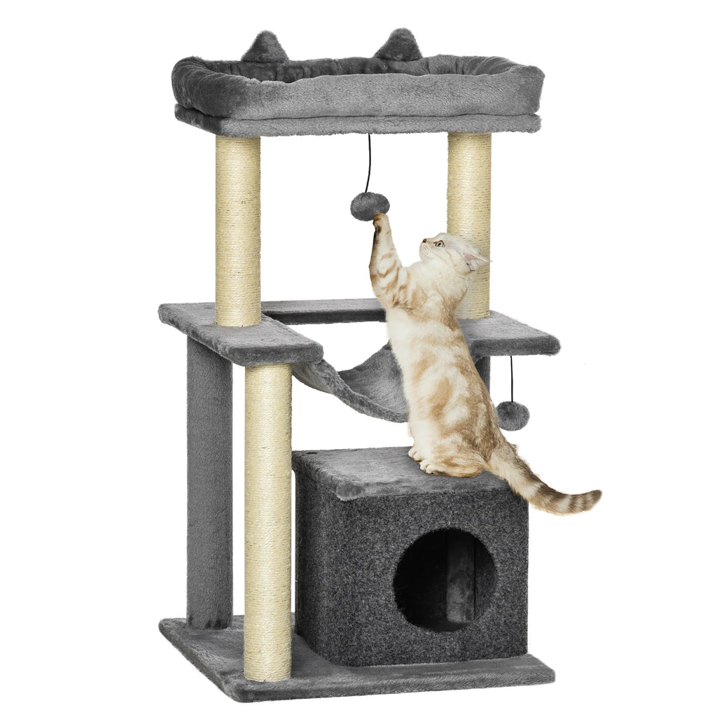 39.25'' Cat Tree Tower Multi-level Kitten House With Scratching Post