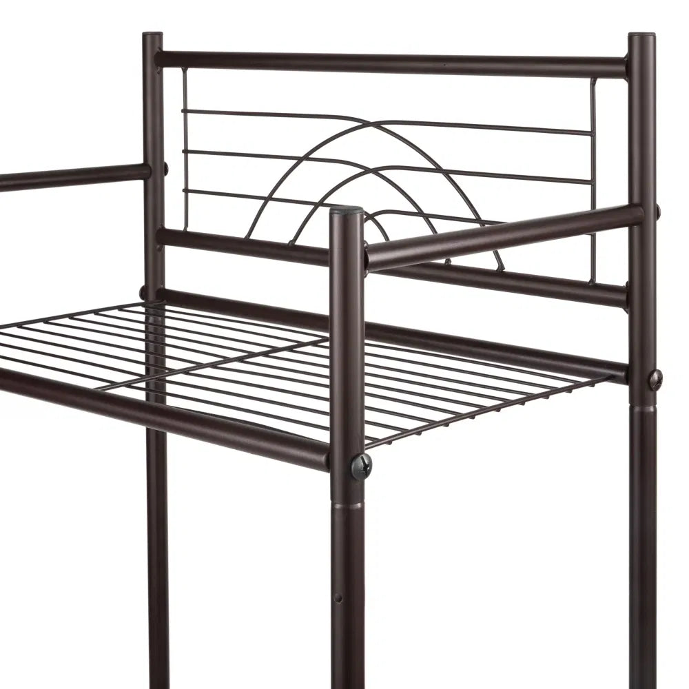 3 Shelves Tiered Ironstorageshelf In Oil Rubbed Bronze