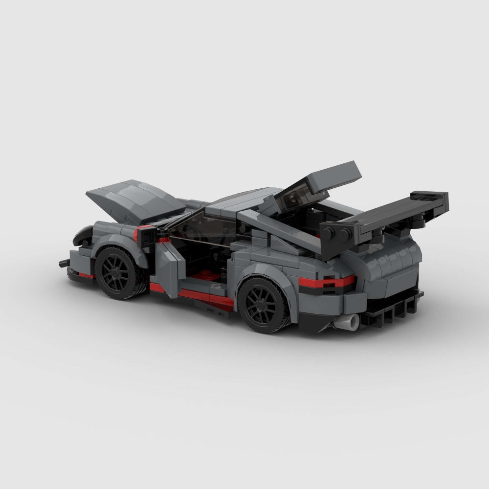 374PCS Gray Sports Car Building Blocks,speed Champions Cars Blocks