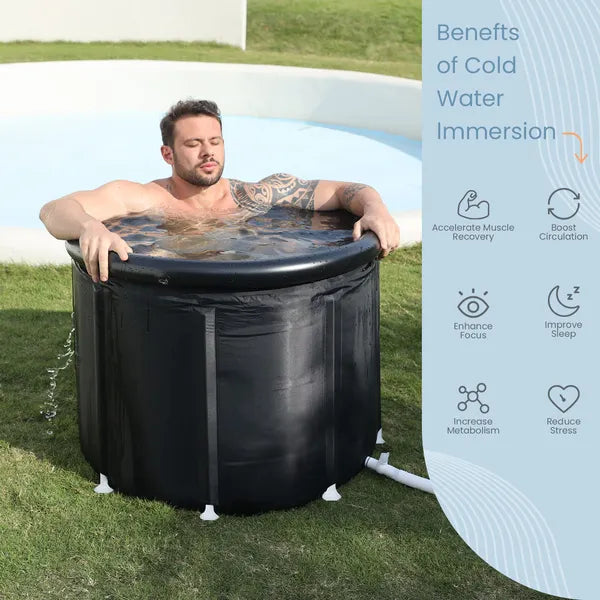 XXL Ice Bath Tub, 102 GL Cold Plunge Tub, Portable Plunge Pool