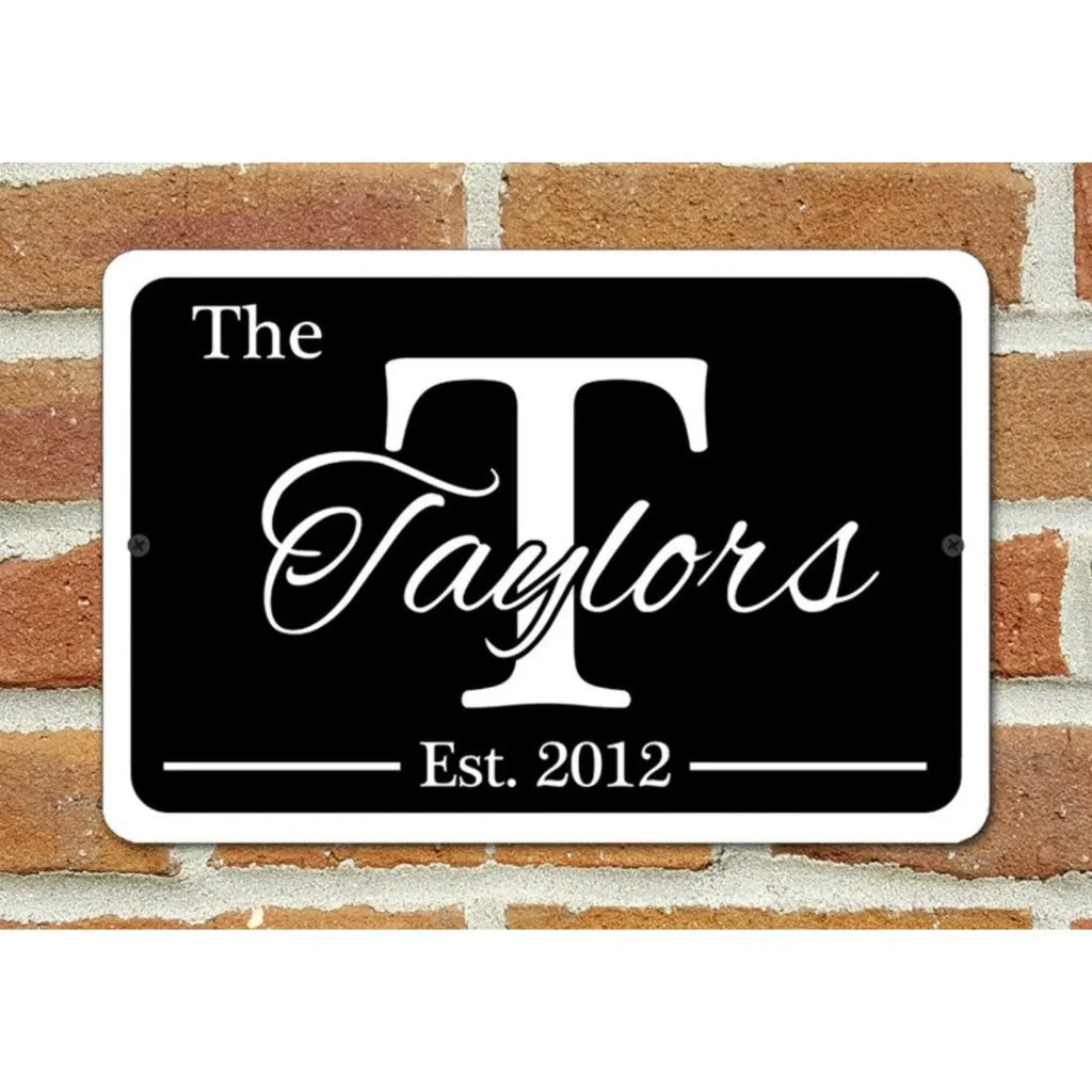 Personalized Family Name Metal Sign Customization Indoor Outdoor