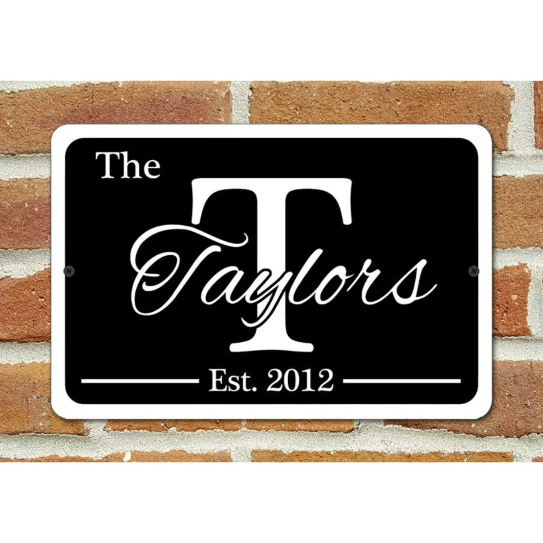 Personalized Family Name Metal Sign Customization Indoor Outdoor