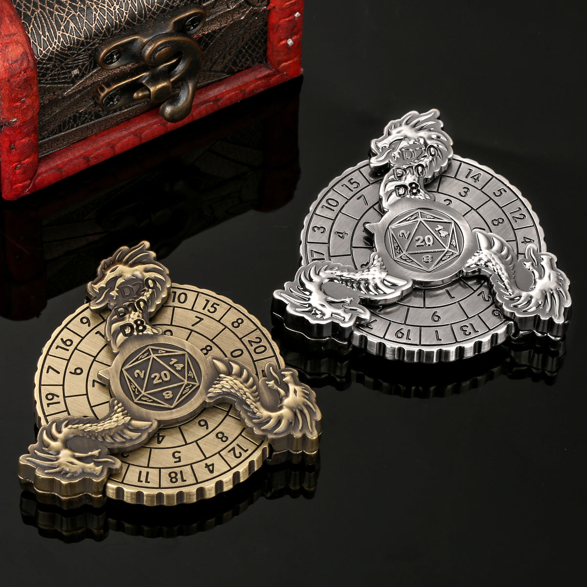 Retro Fantasy Style Turntable Dice Gift Box Set, Essential Creative