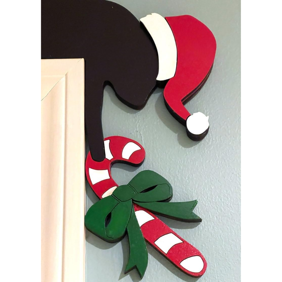 Christmas Door Topper Holiday Home Decor Funny Snowman Santa Claus Top