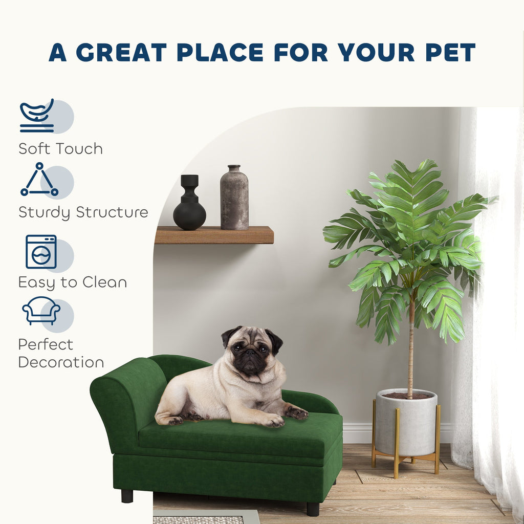 Pet Sofa Bed Couch With Storage, Pet Sofa For Cats And Small Dogs, Brown