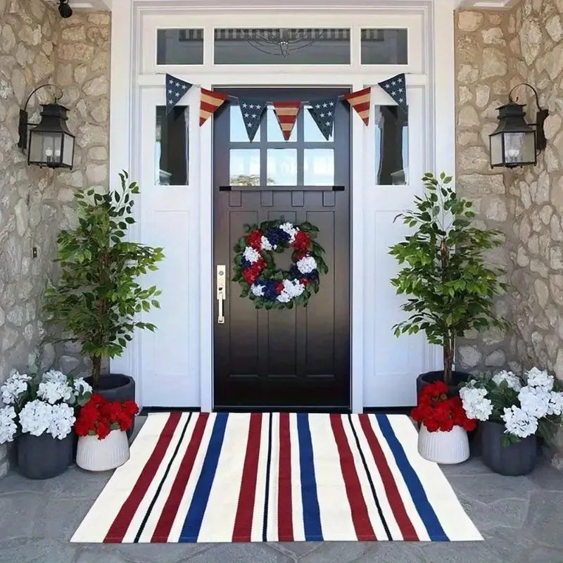 "american Flag Doormat - Patriotic USA Flag Welcome Mat, Non-slip