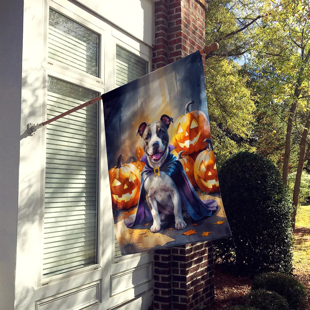 Pit Bull Terrier Puppy Halloween House Flag Large Porch Sleeve Pole