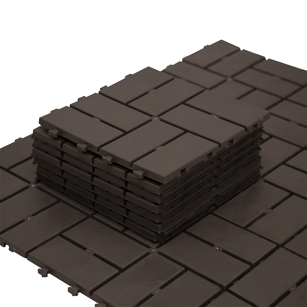 Patio Interlocking Deck Tiles, 12 X12 Square Composite Decking Tiles