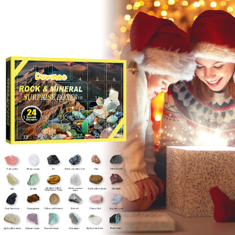 Owmoo Ore Blind Box Christmas Toy Gift Box 24 Days Treasure Ore Blind