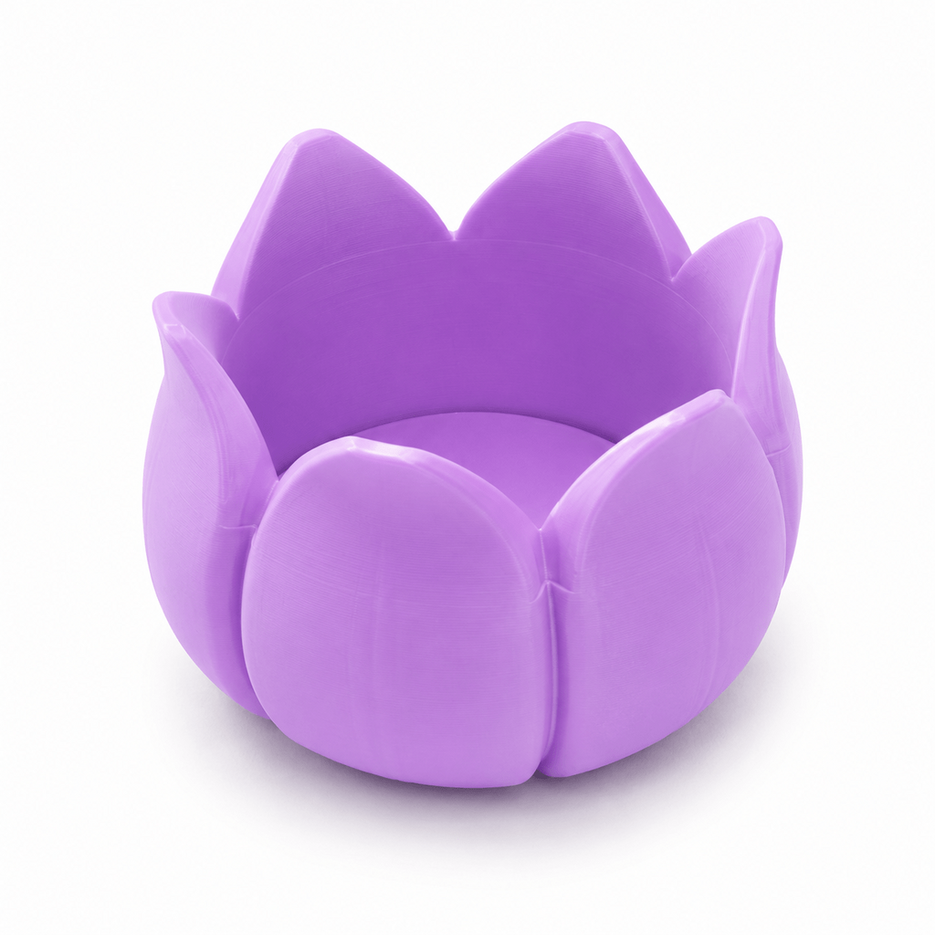 Tulip Flower Mahjong Dice Tray, 3D Printed Dice Holder For Mahjong Game