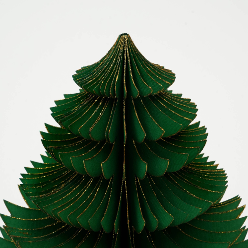 Handmade Green Paper Tree Festive Holiday
