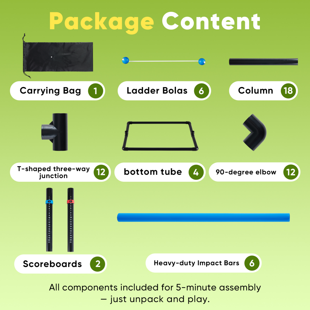 The Ladder Ball And Golf Throwing Ball Set Is Used For The Ladder