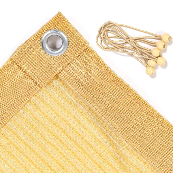 12ft*12ft 90% Beige Sunshade Netting, Outdoor Sun Protection Netting