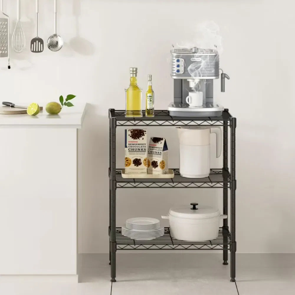 3-TierStorageShelf Unit,31-Inch Metal Wire Shelving Rack ,adjustable