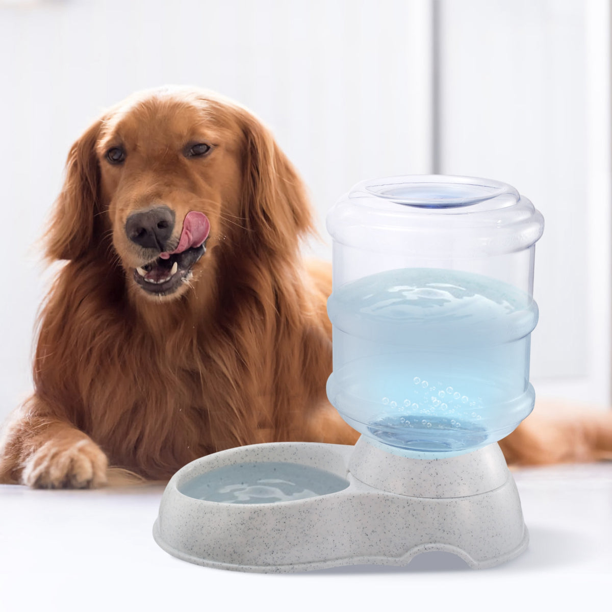 3.5L 1Gal Pet Water Dispenser Self-dispensing Gravity Pets Water Feeder