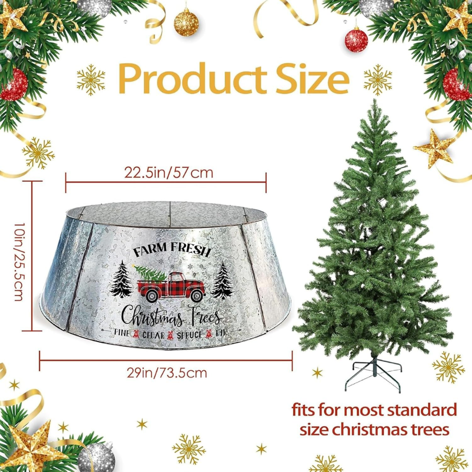 29-Inch Metal Christmas Tree Collar For Pencil Trees