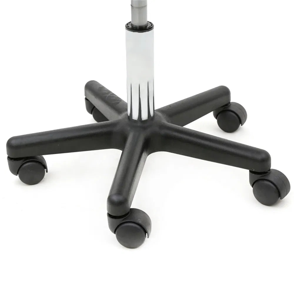 Round Shape Plastic Adjustable Salon Stool With Back Black
