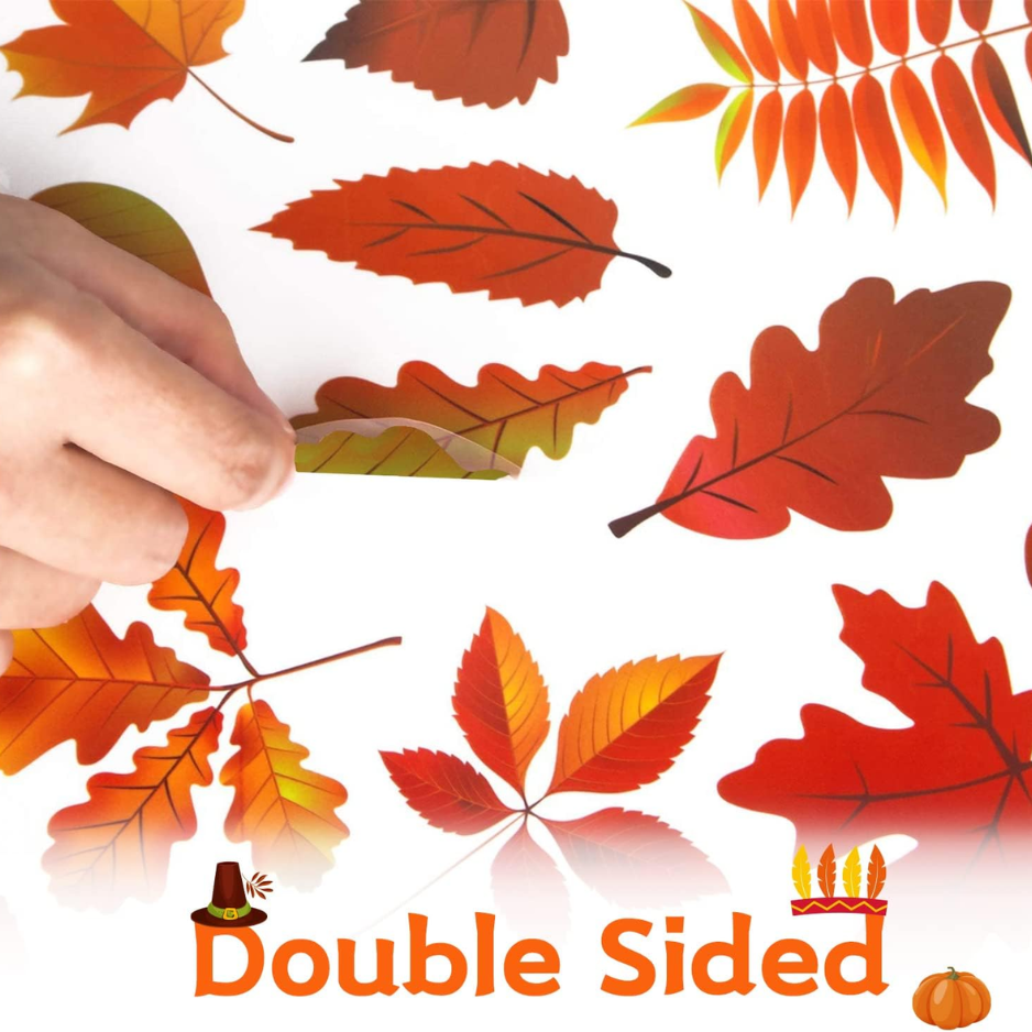 Thanksgiving Decorations, 158Pcs Thanksgiving Window Clings Stickers