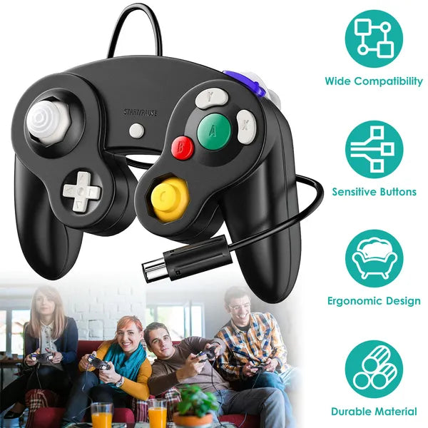 Shock Wired Game Controller Gamepad Compatible With Nintendo Wii