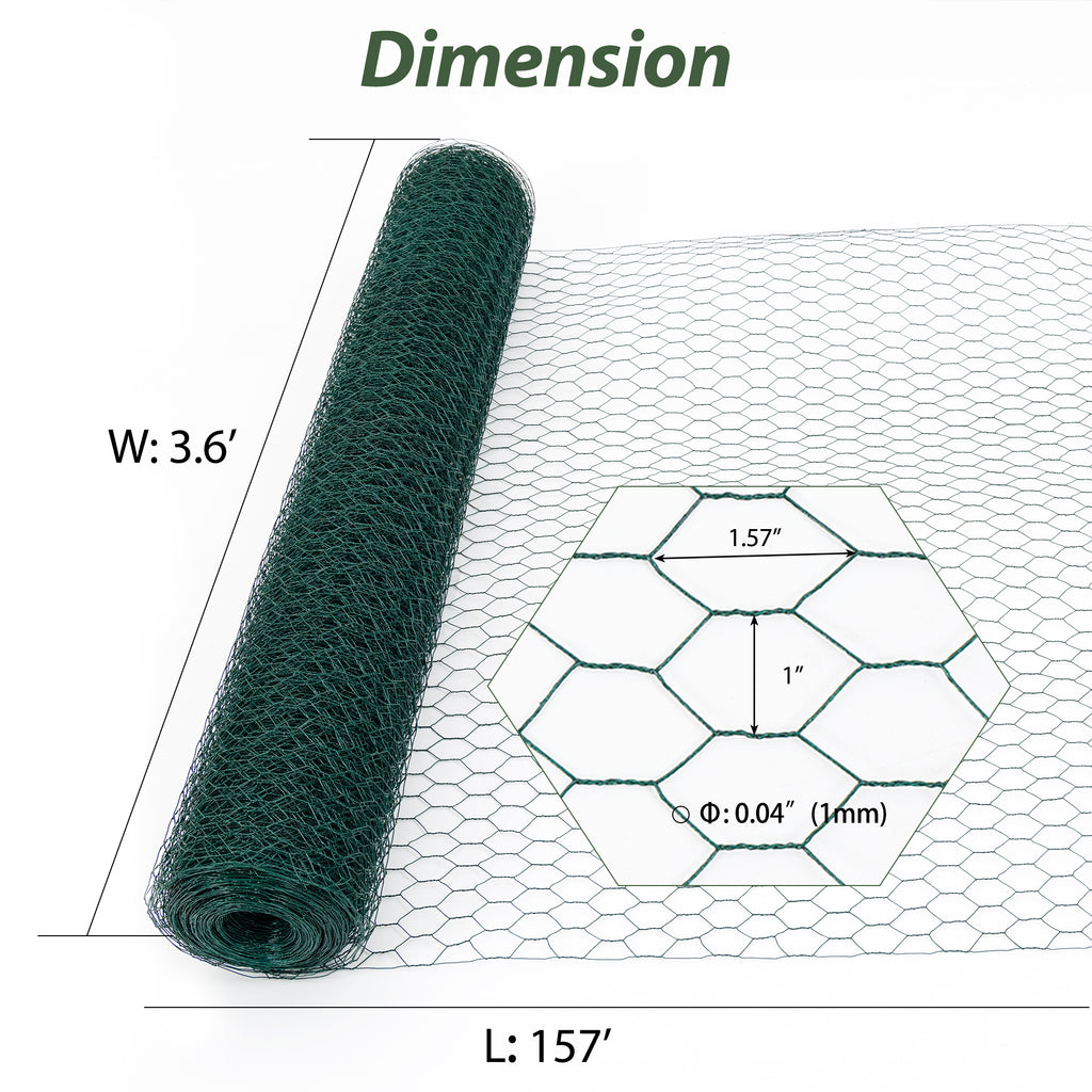 Large Size Galvanized Hexagonal Floral Green Chicken Wire, Outdoor
