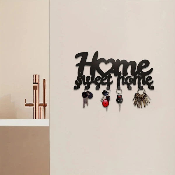 Matte Black Key Holder Rustproof Iron Wall Storage Decor - , Pick-up