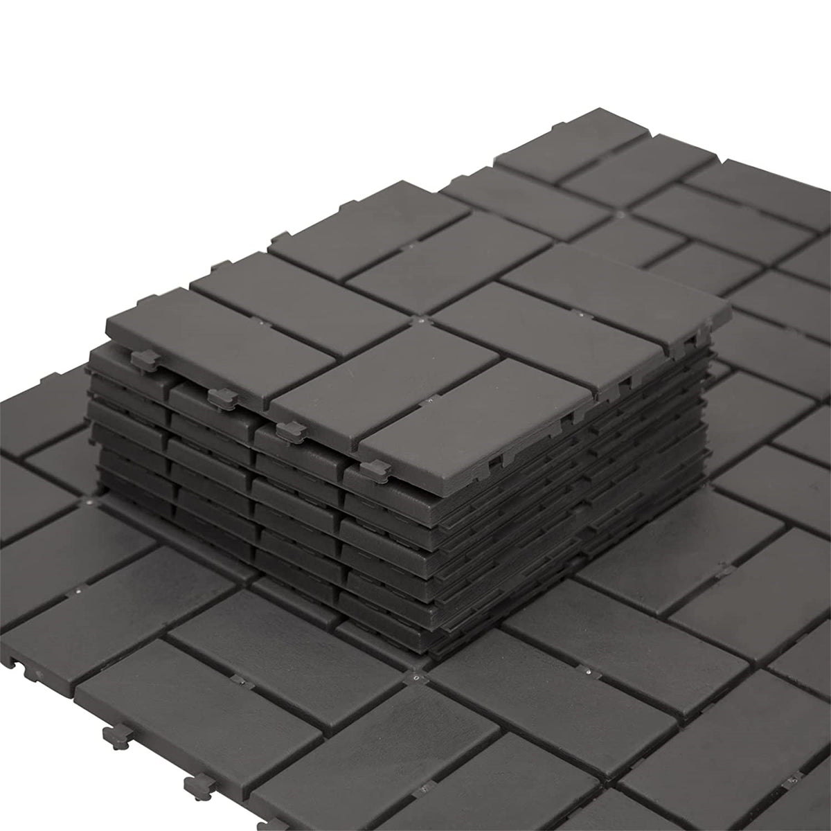 Patio Interlocking Deck Tiles, 12 X12 Square Composite Decking Tiles