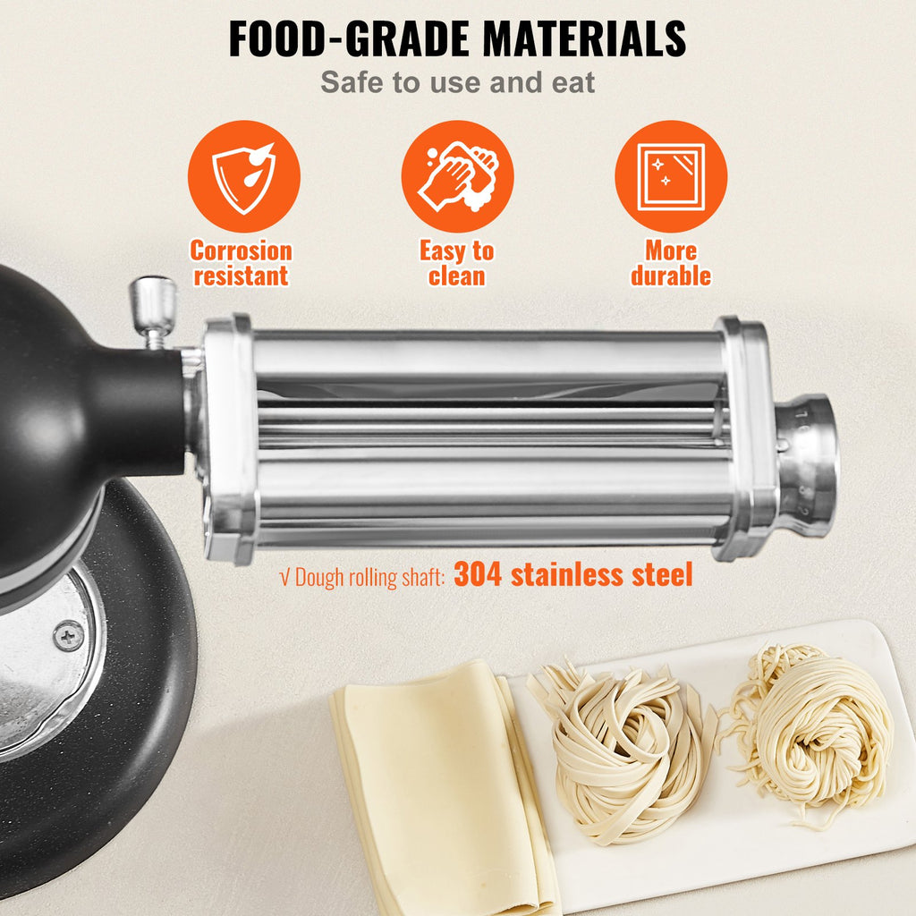 Pasta Attachment For Kitchenaid Stand Mixer, Stainless Steel Pasta
