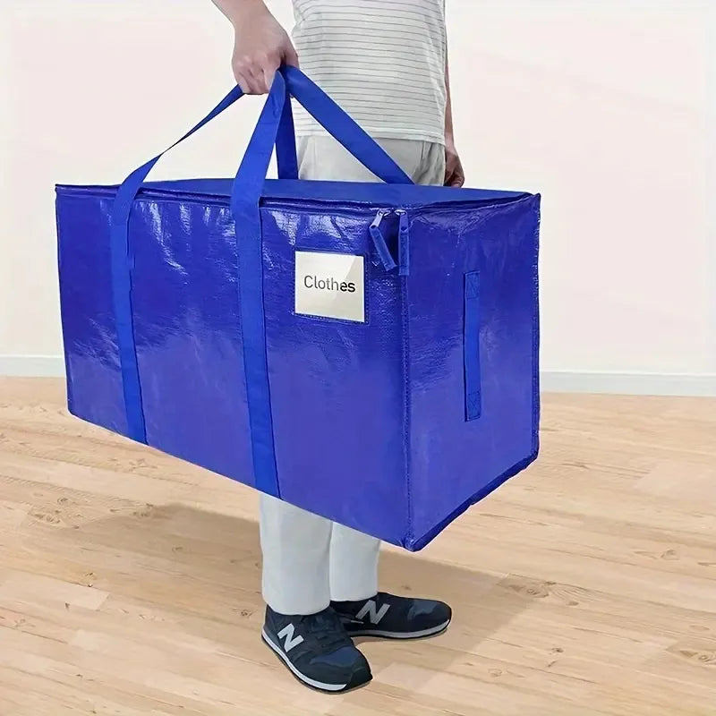 Large Mobile Bag With Zipper And Handle, Heavy-duty Storage Tote Bag