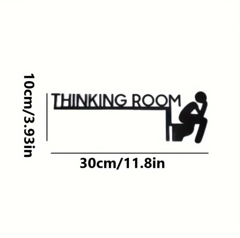 1pc Modern Metal Toilet Door Sign,room Wall Sculpture, Home Decor