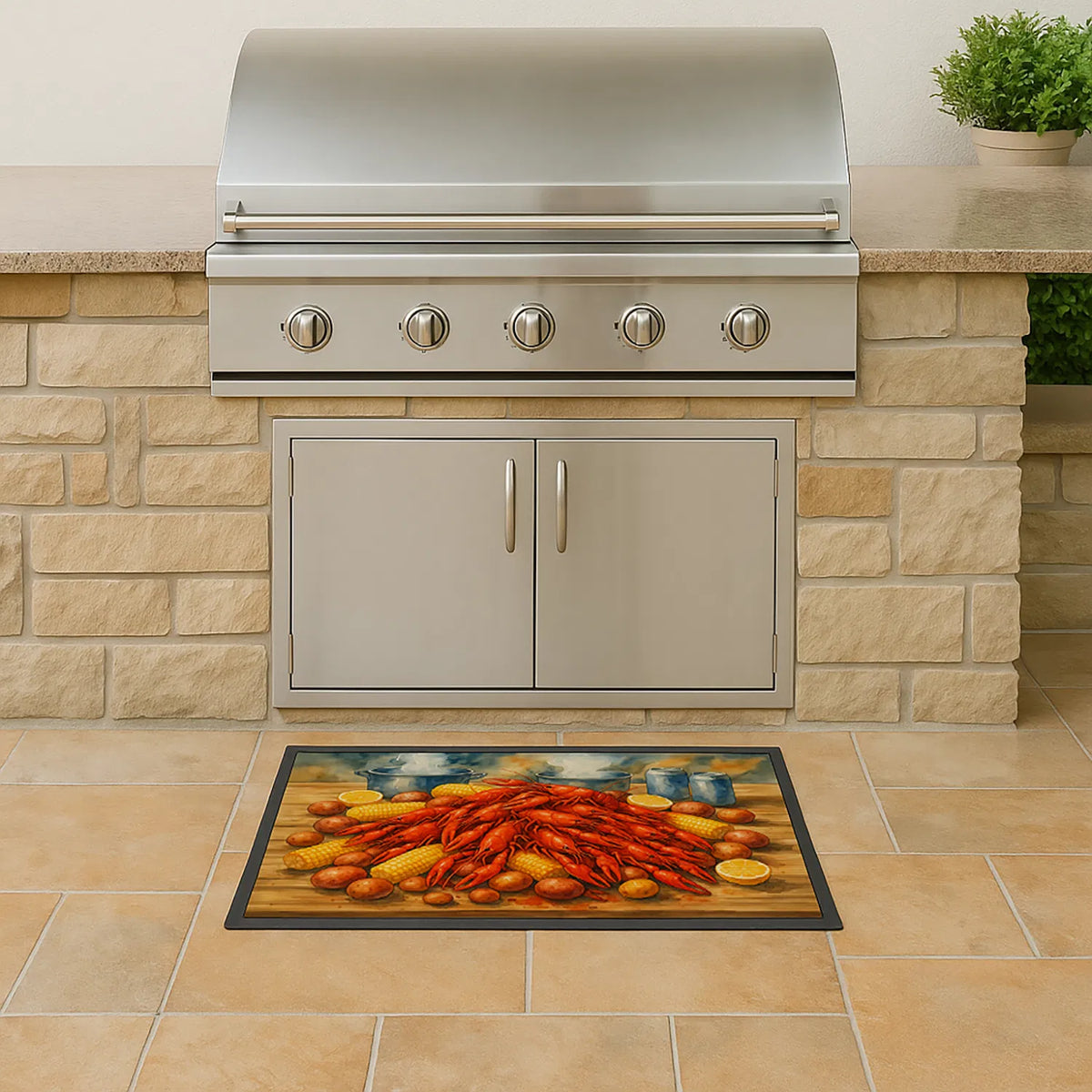Crawfish Boil Doormat Front Door Mat Indoor Outdoor Rugs For Entryway