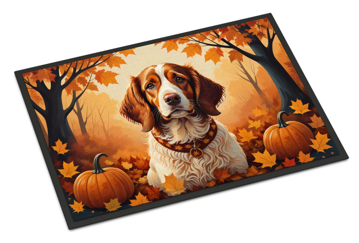 Brittany Spaniel Fall Doormat Front Door Mat Indoor Outdoor Rugs