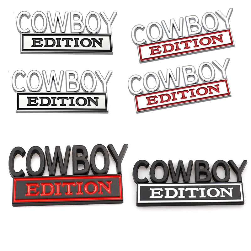 2pack Cowboy Edition Emblems, Seabee Emblem 3D Badge Decal Car Truck
