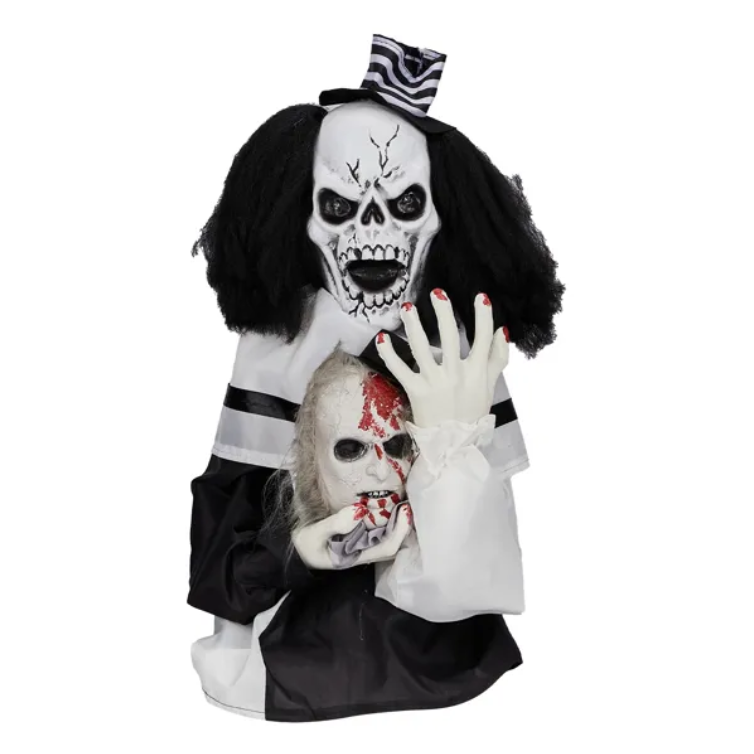 1.8ft Halloween Decoration Scary Clown, Sound-actived Party Decor
