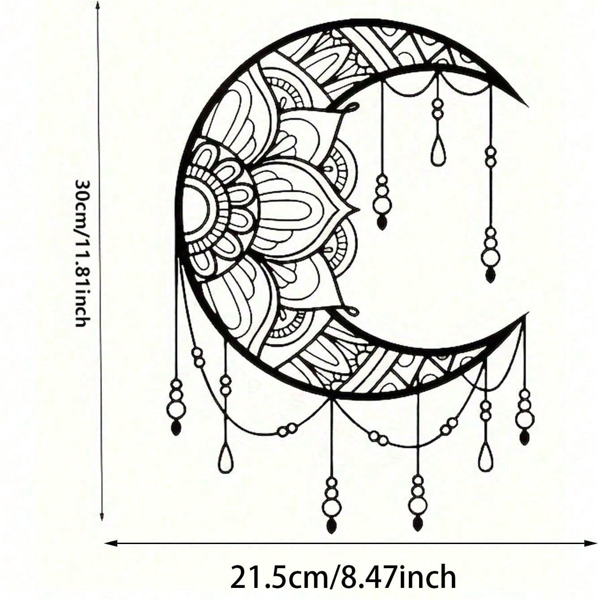 Mandala Moon Wall Art Iron Wall Hanging For Yoga Meditation Room Decor