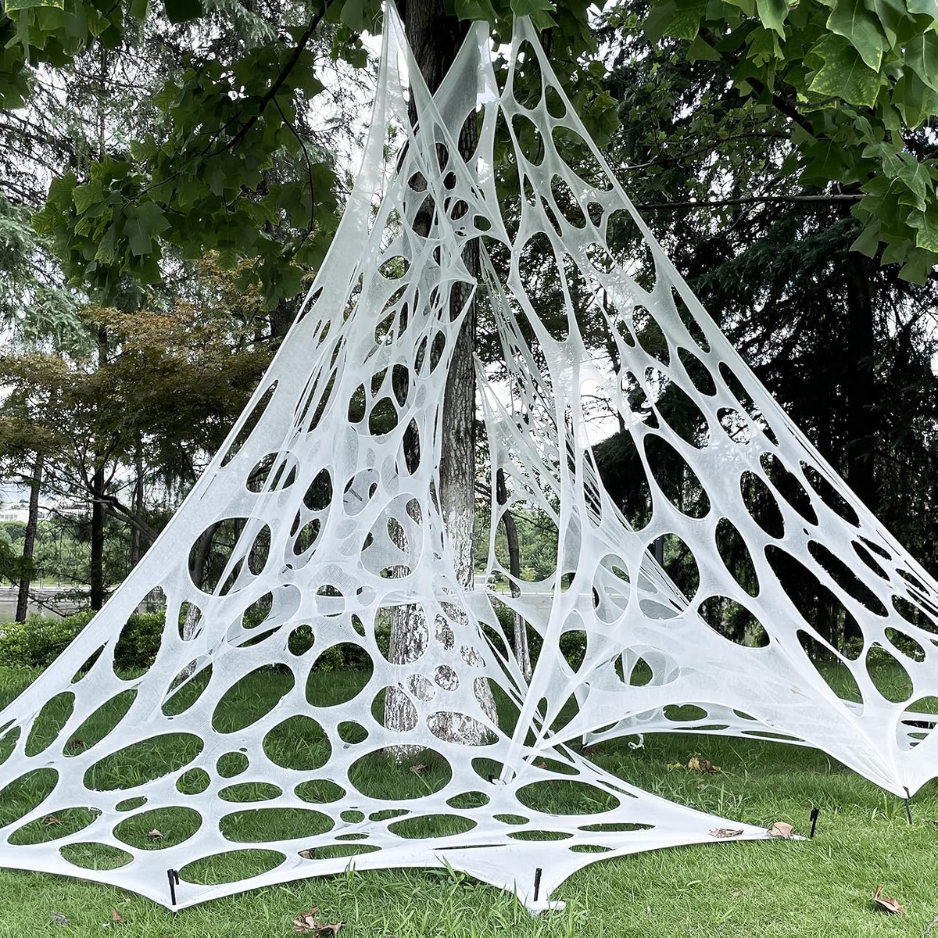 Halloween Spider Web Decorations 13.5ft Giant Stretchy Beef Netting
