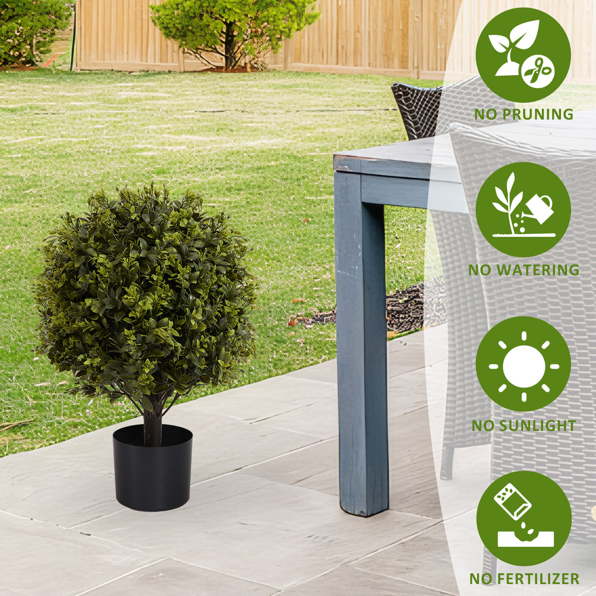 UV Protection Ball Topiary Tree For Indoor Outdoor Sales Artificial