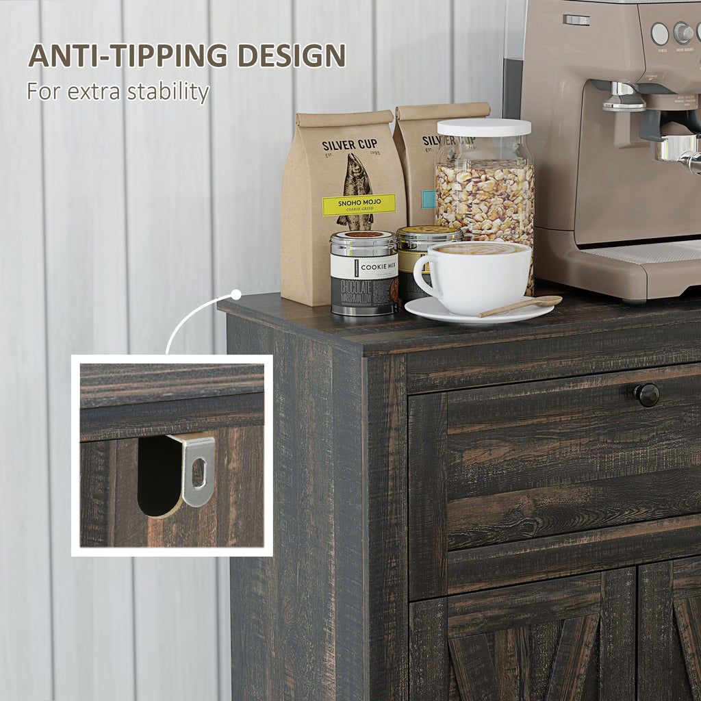 Farmhouse Sideboard Storage Cabinet With Doors And Drawer For Kitchen